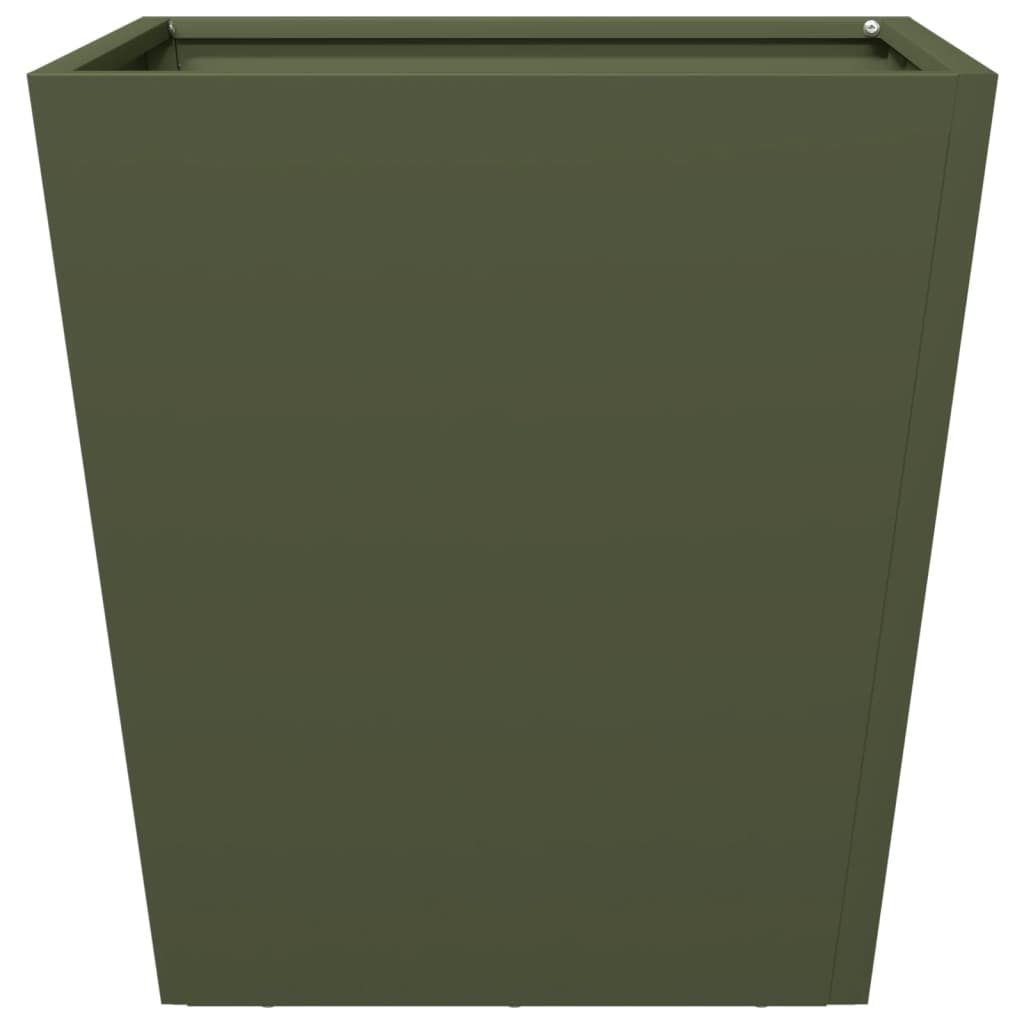 Vidaxl Garden Planter, Olive Green, 40X40X40 Cm, Steel