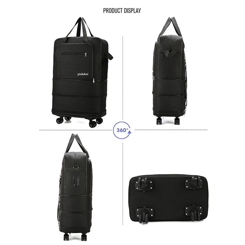 2/3/4 layer Folding Universal Wheel Luggage Bag, Shoulder Travel Bag, Female Large-capacity Storage, Moving, Can Be Packed As A Checked Bag
