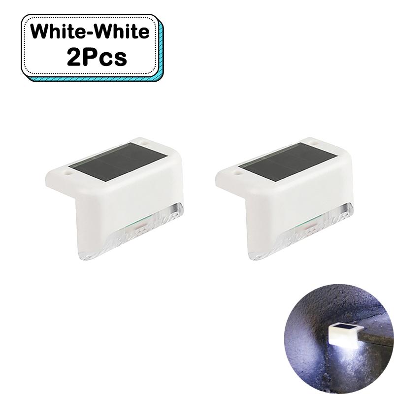 Lumières d'escalier solaires d'extérieur LED blanc chaud étanches éclairage de chemin d'escalier pour jardin patio clôture balcon décoration énergie solaire