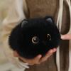 20cm Cute Cat Plush Toy Black Cat Siamese Kitten Calico Cat Plush Doll Decompression Round Cat Stuffed Toy Kid Birthyday Gift