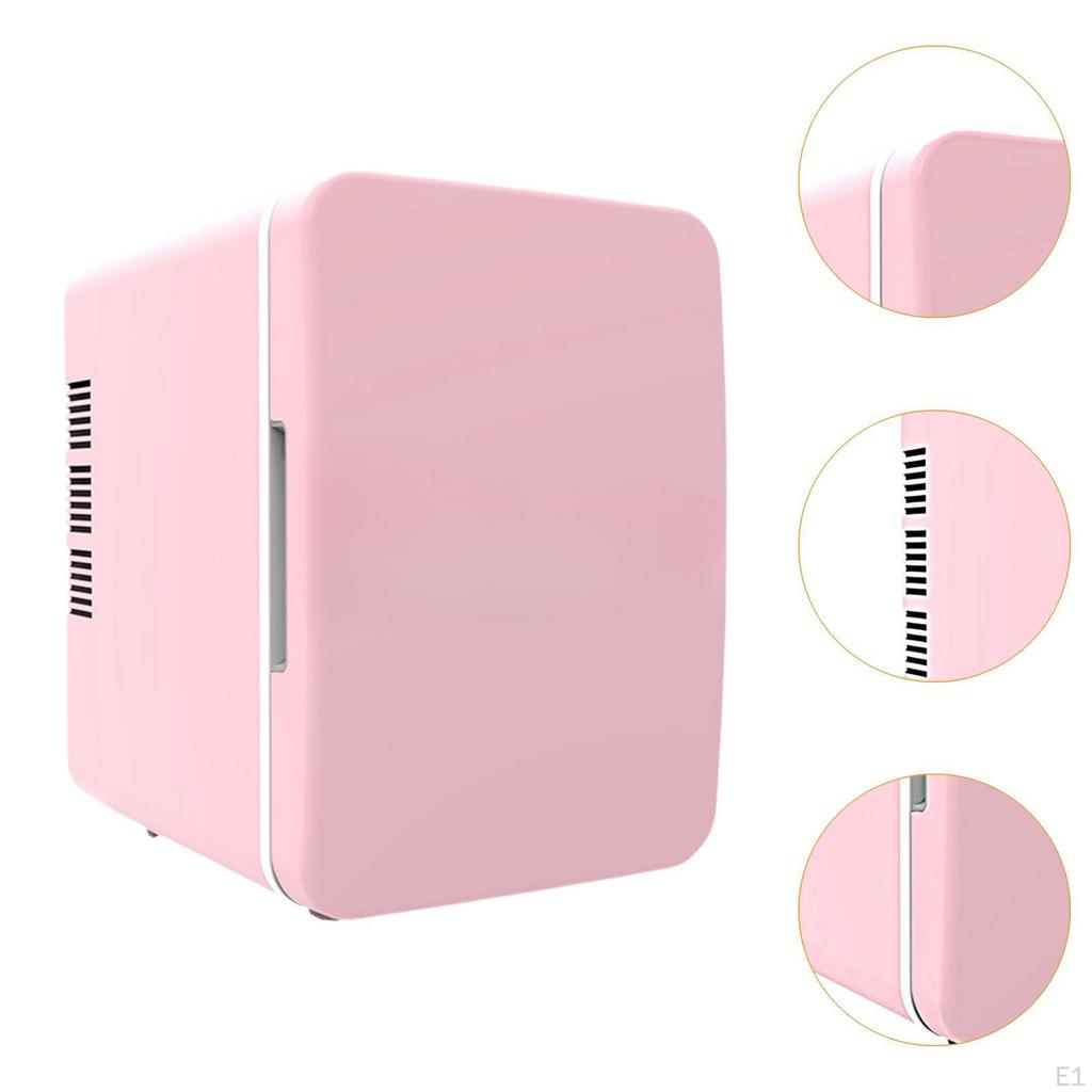4L Minikjøleskap Flerbruks Drikkekjøleskap Kjøler for Dykkere Soverom Bobiler rosa
