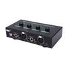 2 Channel Microphone Sound Interface Amplifier with Reverb 2 Input 48V Phantom Power Rechargeable Compact Design for