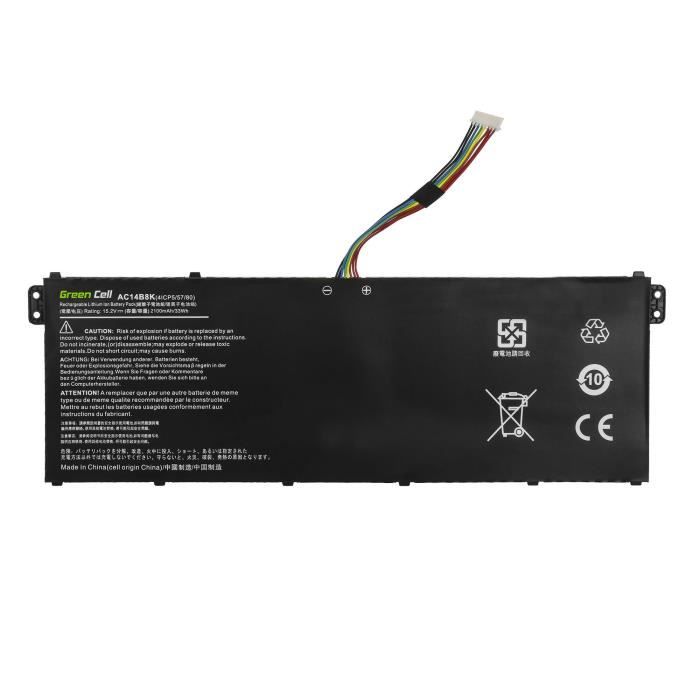 Green Cell® AC14B3K AC14B8K Batterie pour Acer Aspire 5 A515 A515-41G A515-51 A515-51G A515-52G A515-52G A517-51 A517-51G 7 A715