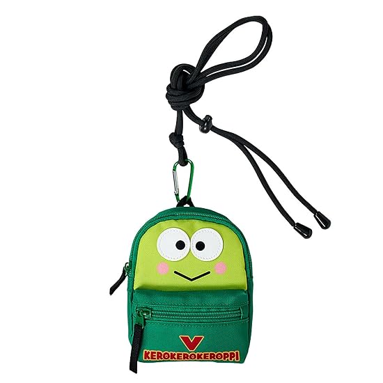 SANRIO Mini Backpack-Shaped Pouch (Hapidanbui 5th Anniversary! Everyone Assemble) Kero Kero Keroppi B0FNDD2B79