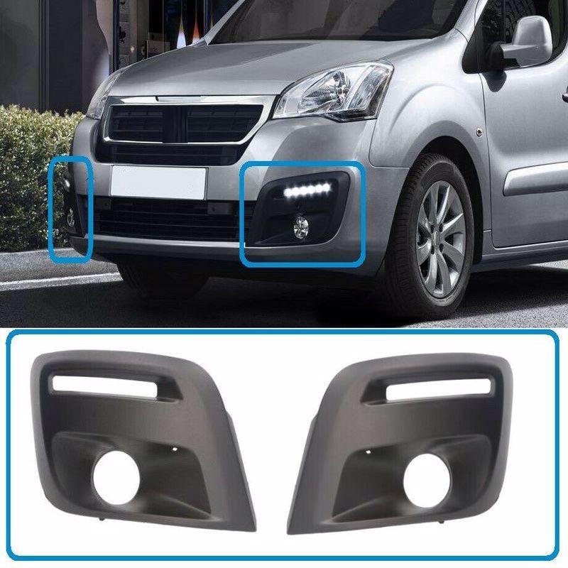 BGI1 For Citroen Berlingo / For Peugeot Partner 2015-2019 Front Bumper Side Grille Fog Frame Right and Left 2 PCs Auto Spare Parts