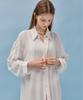 VIKINI VENDER Barrett Loose Fit See-Through Maxi Shirt Cover-Up - White