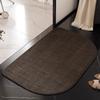 Linen Rectangular Circular Bath Mat Absorbent Bathroom Rug Non Slip Floor Mat Entrance Doormat for Bedroom Living Room 60x90cm