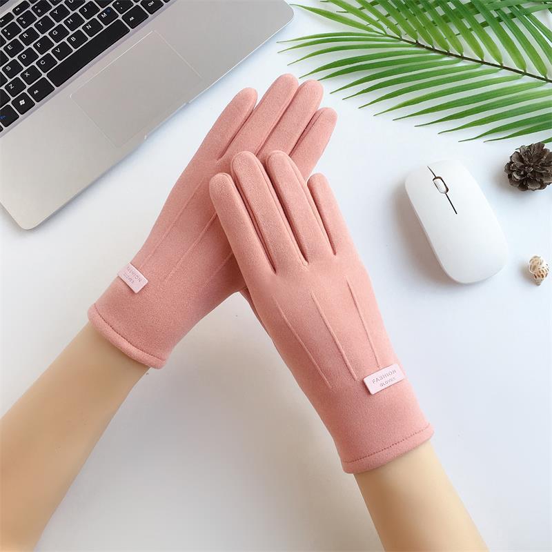 Autumn and winter warm German velvet gloves