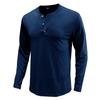Men's Henley Shirts Long Sleeve Soft Casual Slim Fit Basic Stretch Breathable Henley T-Shirt Workout Moisture Wicking Athletic Tops Tee for Male