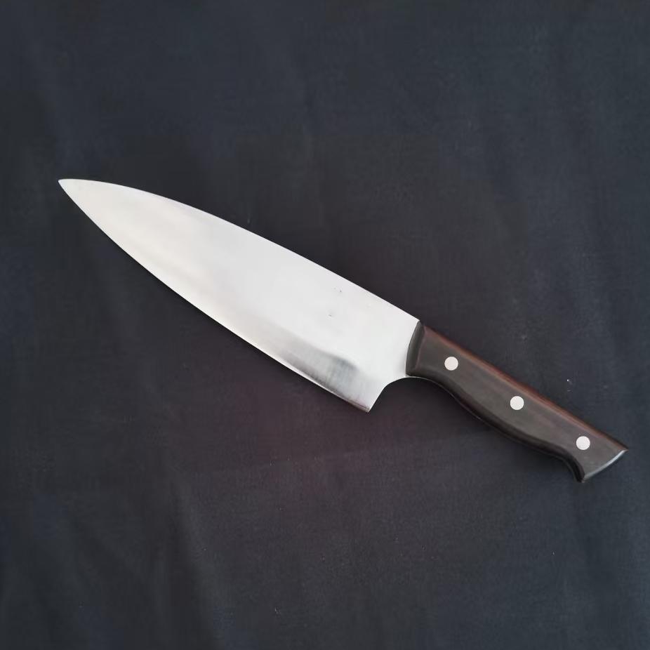 8 Inch Handmade Chef Knife 3-layer BG42 Aviation Special Steel Blade Ebony Handle Cleaver Meat Slicing Vegetables Kitchen Knife