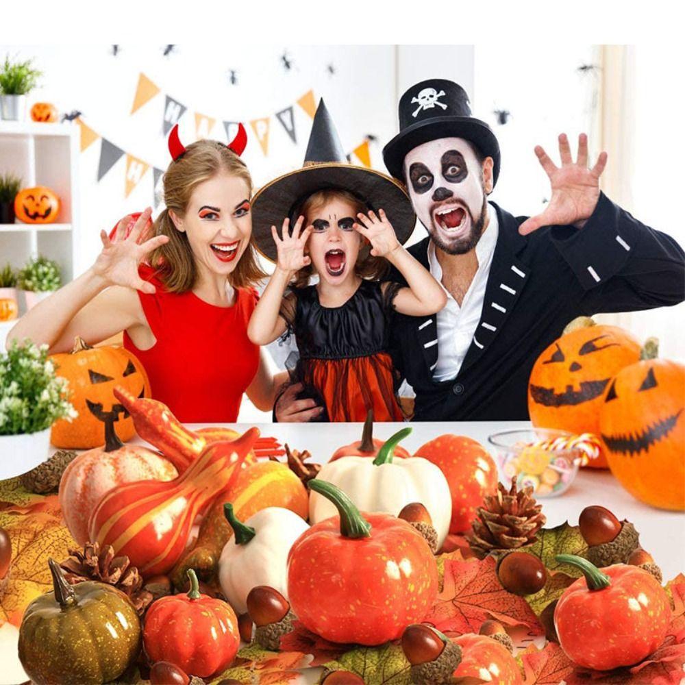 5PCS Foam Foam Pumpkin Mini Size Halloween Decorate Pumpkins Artificial Pumpkin For Halloween
