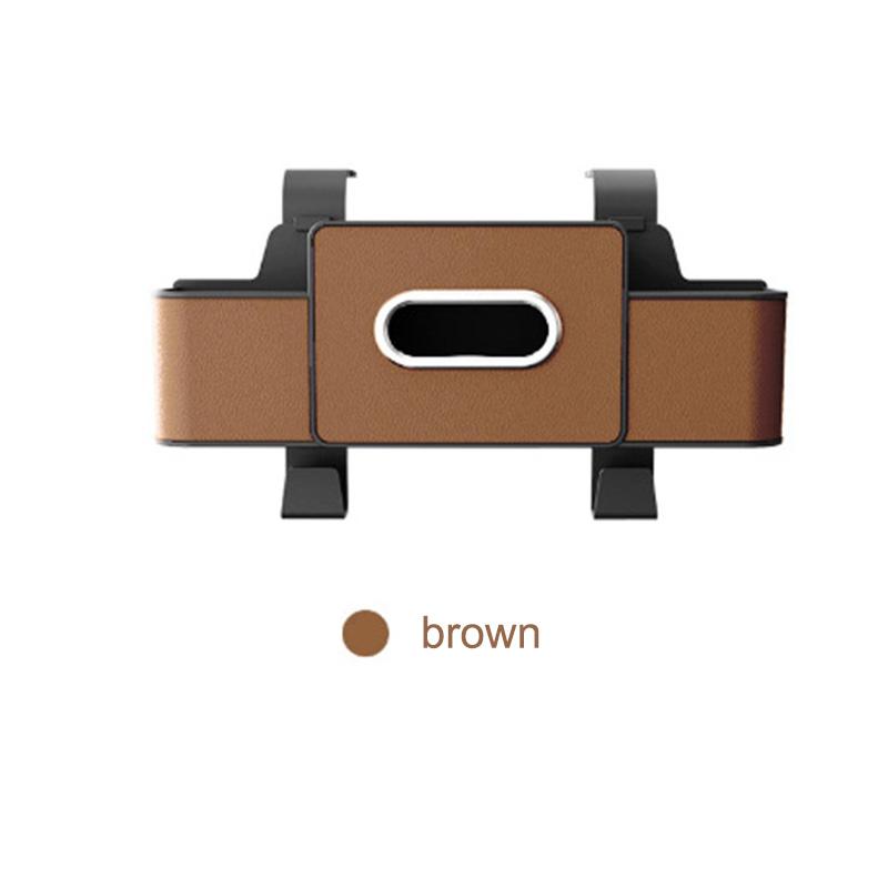 

Многофункциональная кожаная сумка для хранения в салоне автомобиля, органайзер на спинку сиденья, подвесной, держатель для салфеток, стаканов для воды, автоаксессуары коричневый