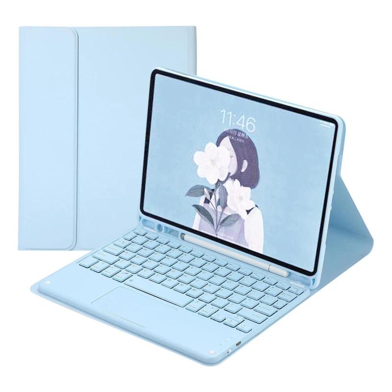 For IPad 10th Gen Touchpad Keyboard Case Pro 11 2024 Air 6 5 4 10.9 Inch 10.2 7 8 9th Air 3 Pro 10.5 Foldable Smart Cover Funda