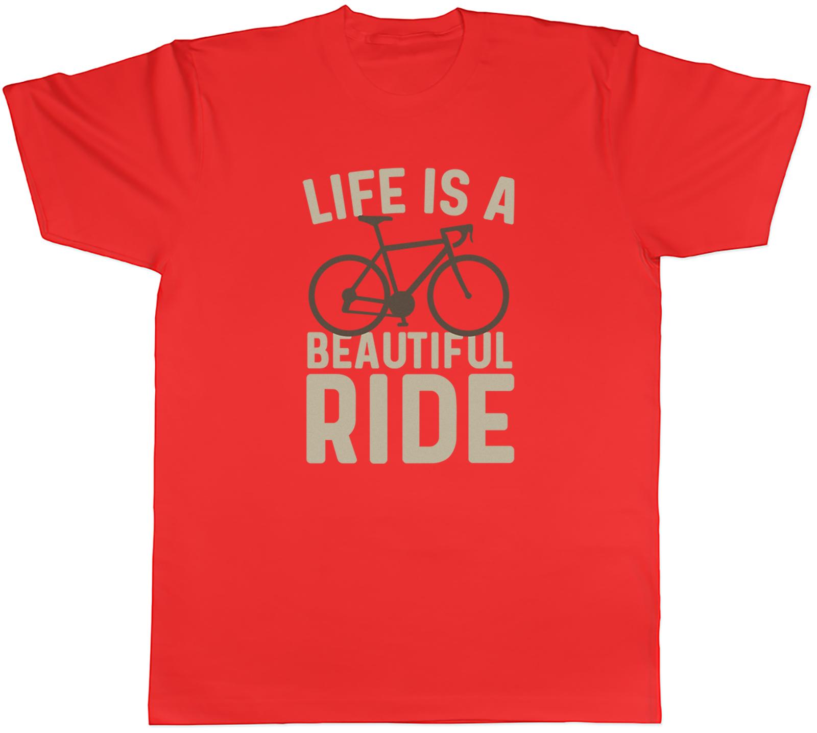 Beautiful Ride Unisexs TShirt Bicycle Cycling Cycle Tee Gift S