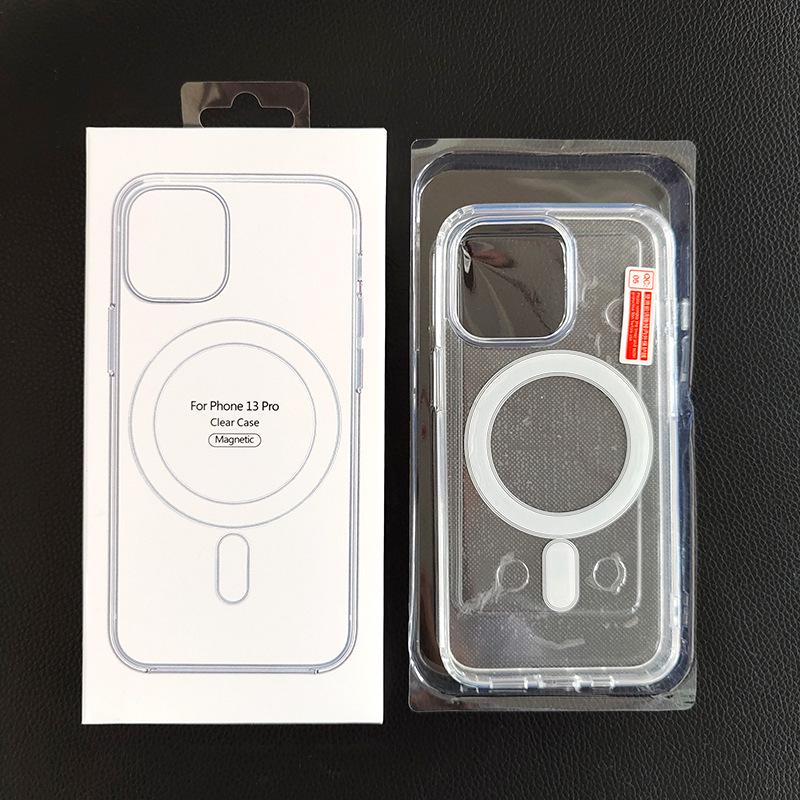 Magnetiskt MagSafe Akrylskal för iPhone 13, 15, 16 Pro - Två-i-ett Transparent Hårt Skal