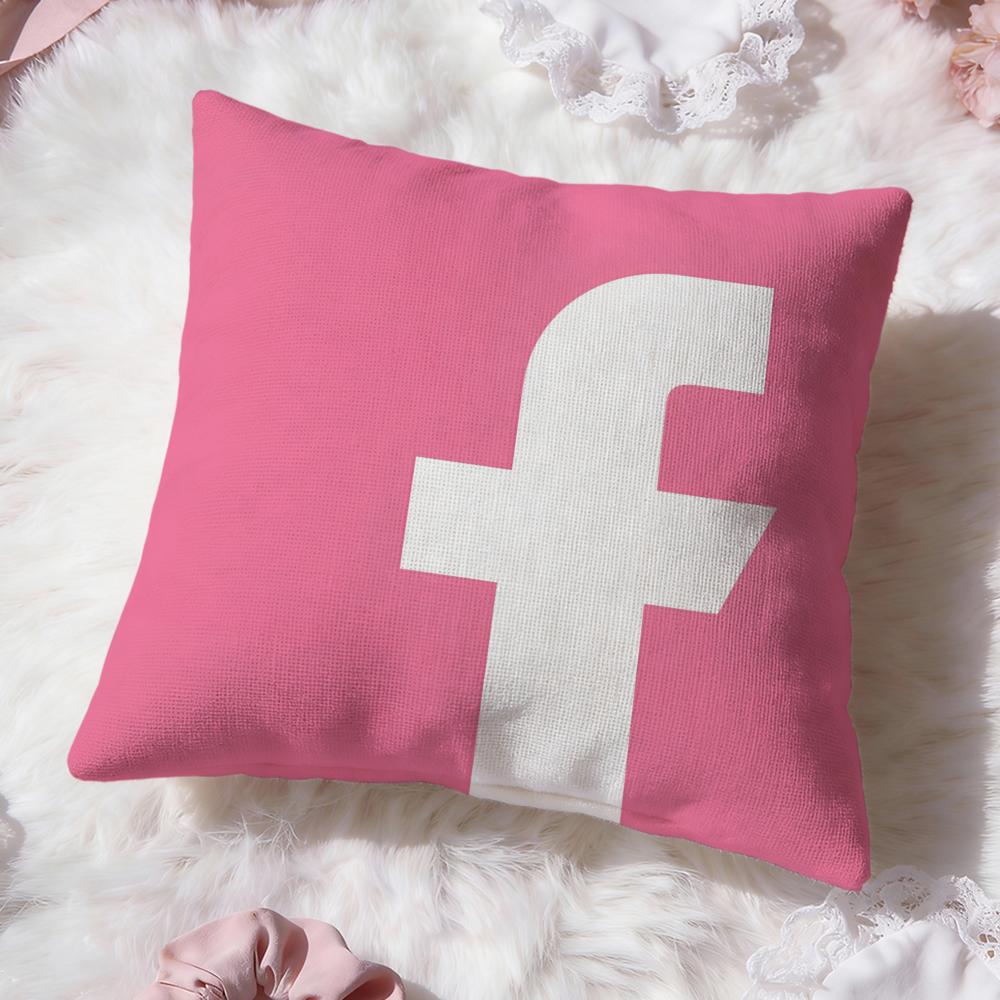 Classic Logo F-facebook Cushion Cover Premium Comfort Reversible Pillow Cove -Two In One Design for Any Room & Car Interior