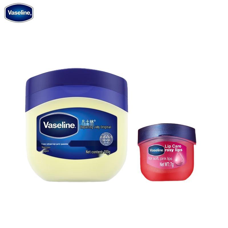 

Vaseline Repairing Jelly & Rosebud Lip Balm Set