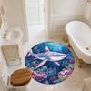 Shark,Round Area Rug,Carpet Rug for Living Room Bedroom Sofa Playroom Decor,Non-slip Floor Mat