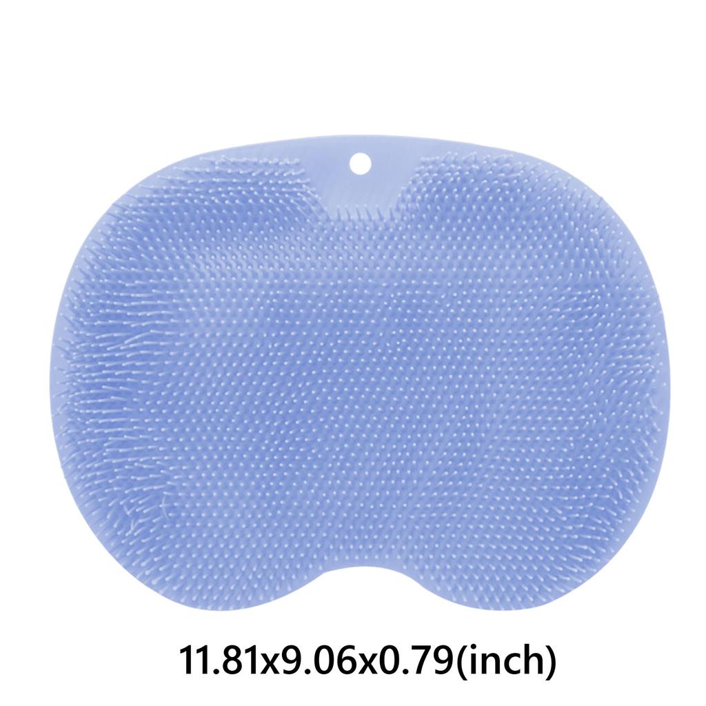 Silicone Massage Foot Cleaner Pad with Suction Cups Multi-Surface Silicone Bath Mat 11.81x9.06inch for Exfoliating Massaging