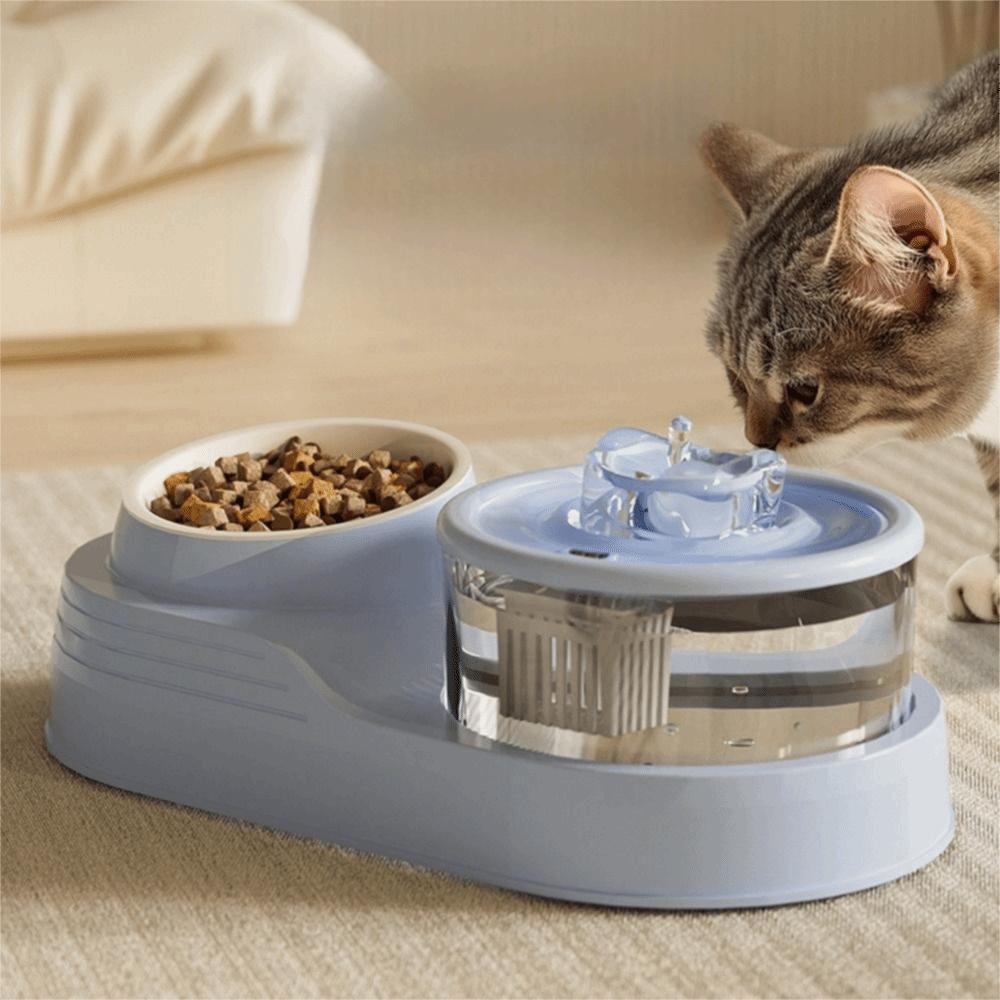Mute 2-in-1 Pets Water Fountain Auto Filter Pet Water Dispenser Practical Pet Feeder  for Home