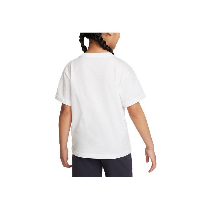 Nike Sportswear Coral Reef Cartoon Pattern Printed Crew Neck Short Sleeve T-Shirt Kids Tops White FQ0820-100