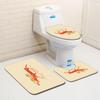 Christmas Bathroom Floor Mat Toilet Three-Piece Set