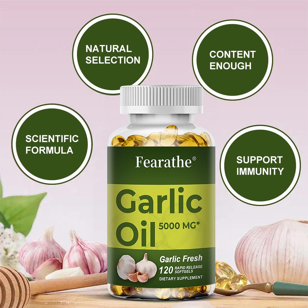 Garlic oil, soybean oil, 5000mg 120 Softgels Dietary Supplement