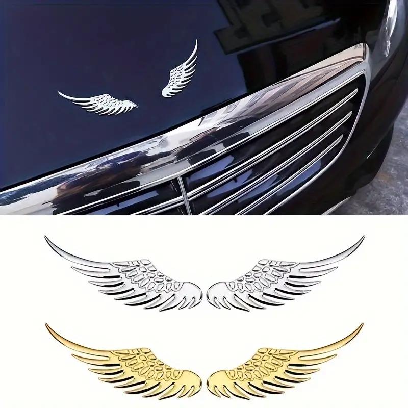Car Auto Sticker 3D Stereo Metal Angel Wing Moto Decoration with Decals Emblem Chrome Auto 3D Big Sticker Exterior Decal