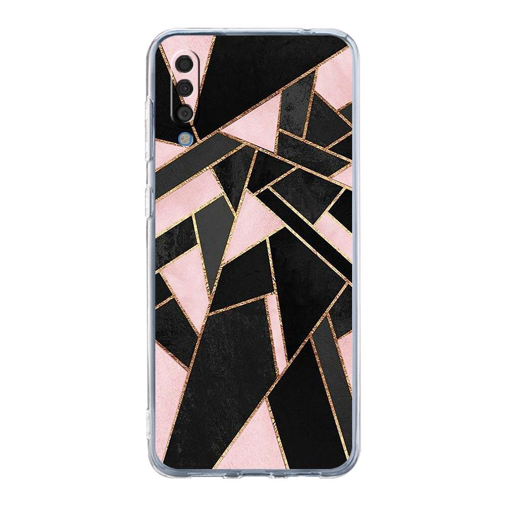 Marble Geometric Phone Case For Samsung Galaxy A52 A50 A70 A10 A30 A40 A20S A20E A02S A12 A22 A72 A32 5G A04s Soft Clear Cover