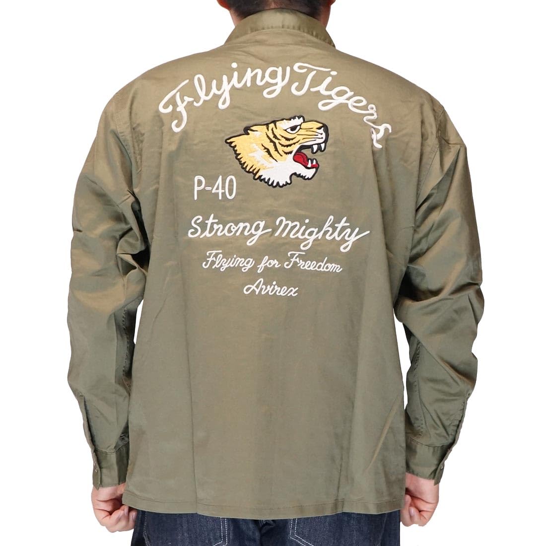 

Avirex Flying Tigers Military Size Shirt, Men s, L, 310, Olive, 783-4220003