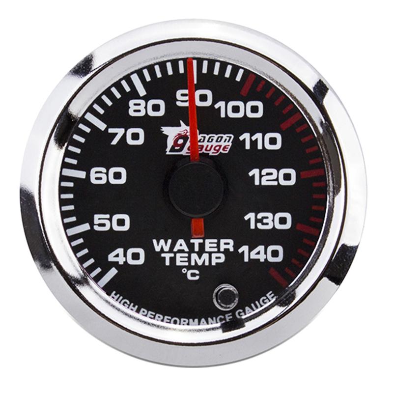 2 Inch Auto Car Water Temp Gauge Stepper Motor 7 Colors BackLight  40-140 Celsius Joint Pipe Temperature Meter With Sensor