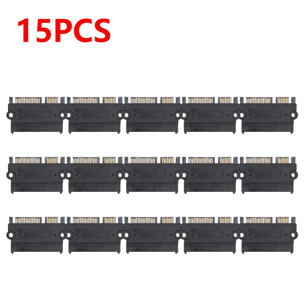 30-1pc SATA Male To Female Power Data Converter 22Pin 7+15 Male To Female Converter Head Power Data Adapter SATA To SATA Adapter