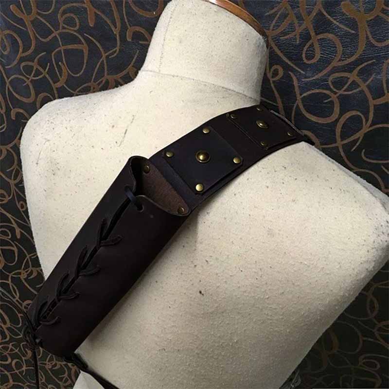 Medieval Steampunk Wide Sword Belt Men Knight Warrior Armor Middle Ages Viking Pirate Cosplay Costume Props Accessories