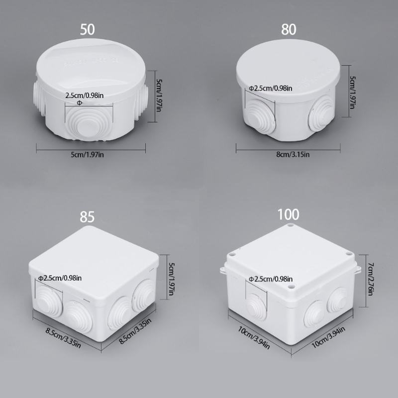 Waterproof Junction Box Electrical Enclosure Outdoor Electrical Connection Box for Outdoor Indoor Cable Protections