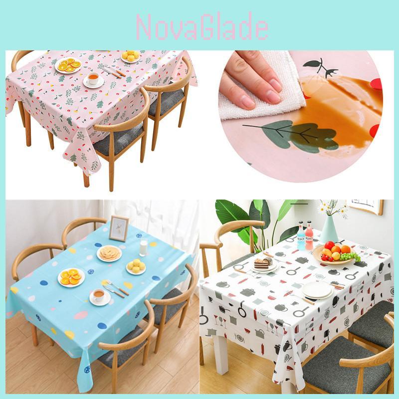 Elegant Cartoon Peva Tablecloth For Home Dining With Oilproof And Waterproof Protection