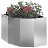 Corner Planter Silver 45 X 45 X 35 Cm Galvanized Steel