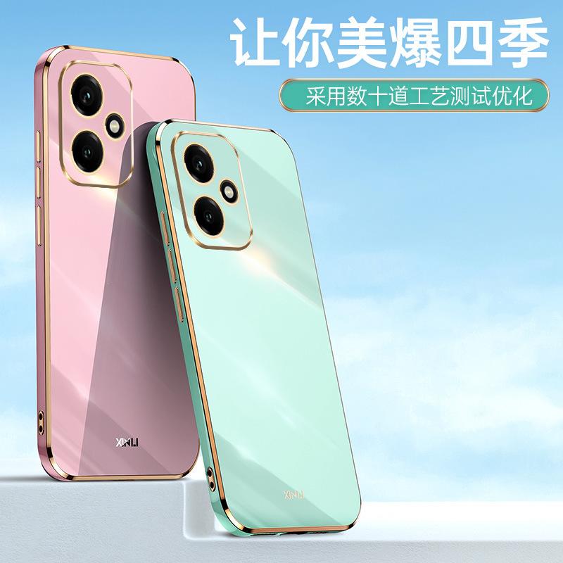 Applicable to Honor 400Pro fine hole mobile phone case GTPro anti-drop 6D straight edge electroplating X60 simple Magic7 new model