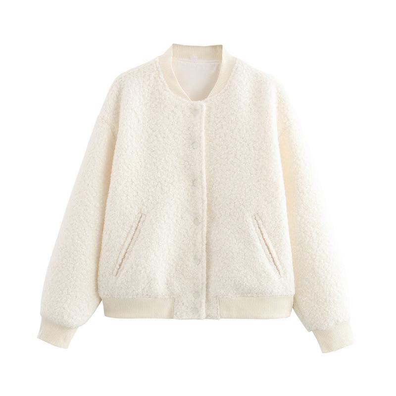 European & American Women s Street Fashion Casual Jacket Outerwear M грязно-белый