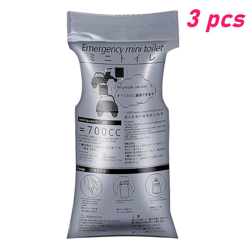 

Портативный мочеприемник - Одноразовая бутылка для мочи для мужчин и женщин, для использования на открытом воздухе, в путешествиях, при рвоте и недержании, компактный туалет 3pcs серый