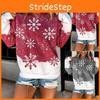 Stylish Christmas Snowflake Hoodie For Women Featuring Santa Claus Design In Grey And Red