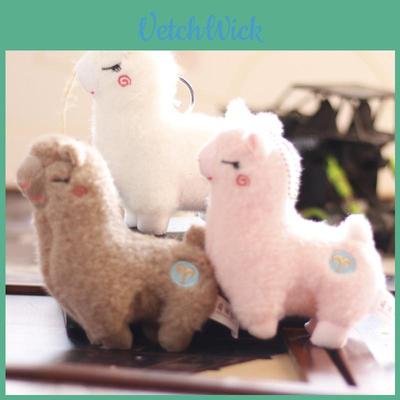 Adorable Porte-clés en Peluche Alpaga Mini Agneau Ultra-doux Peluche pour Sacs
