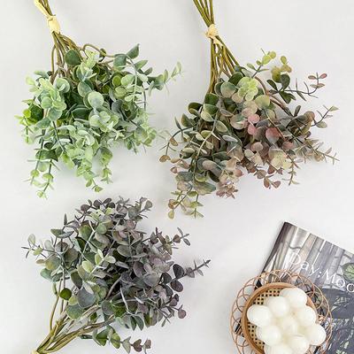 Bundle Eucalyptus Money Leaf Flower Material Fake Flower Artificial Flower Simulation Green Plants Home Plants Grass Matching