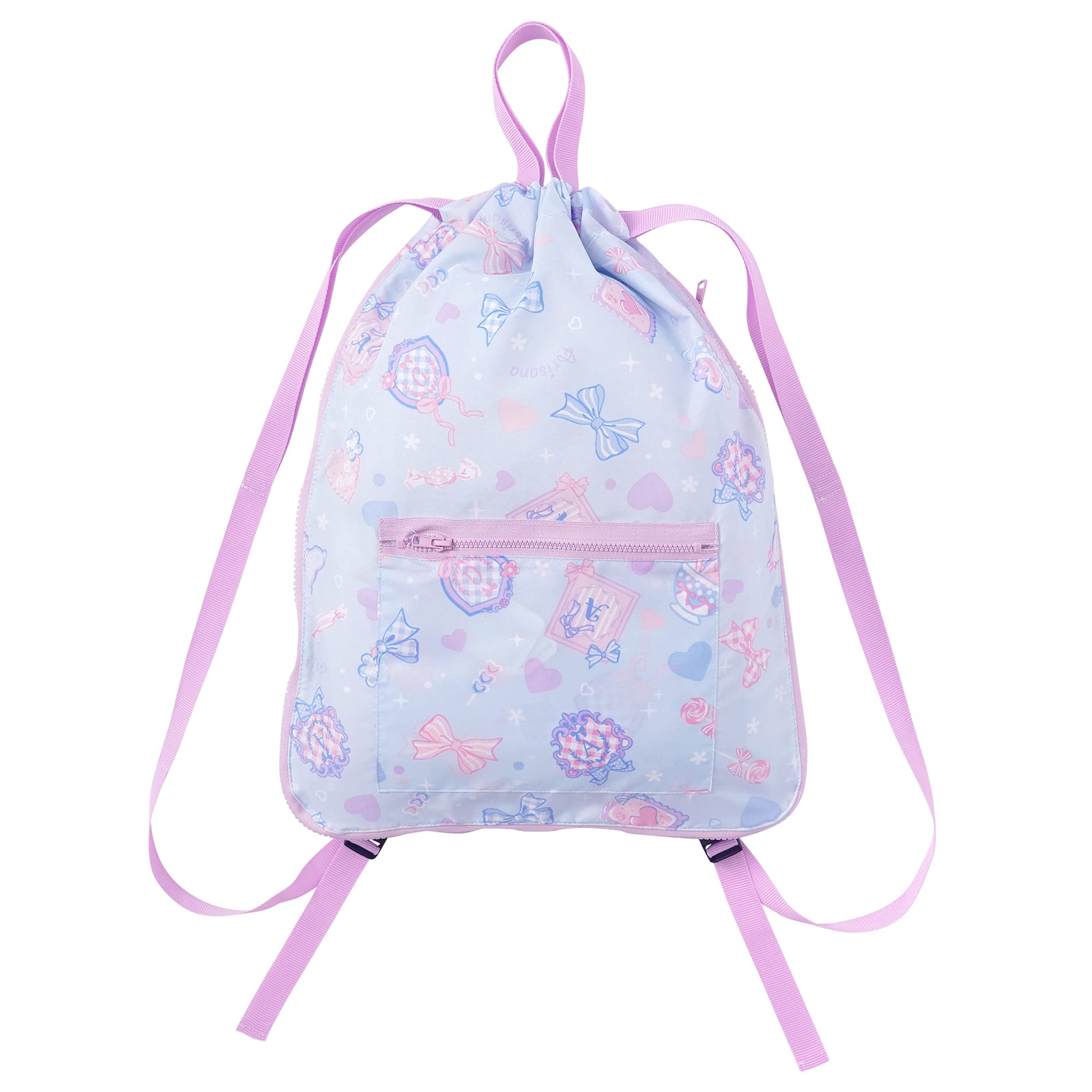 

рюкзак для спортивной одежды большой на кулиске для спортивной одежды с конфетой в подарок [Arisana] Водоотталкивающий девочки, сумка, сумка, дети, сумка, ручка, синий,