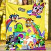 Lehká, měkká, teplá deka s potiskem UniKitty;všestranná deka pro všechna roční období—ideální jako přehoz do klimatizované místnosti, deka na zdřímnutí