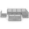 VidaXL Bois de Pin Massif Salon de Jardin 9 pcs Meubles d'Extérieur Mobilier de Patio Ensemble de Meubles de Terrasse 3075806