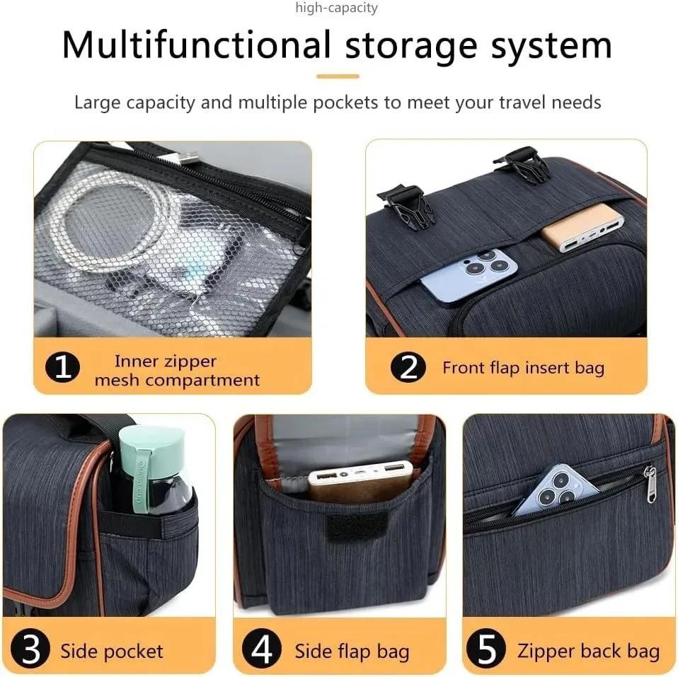 Multi-functional Anti-theft Camera Bag With Adjustable Strap, Shockproof Dslr Shoulder Crossbody Case For Travel Photography