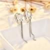Temperament Light Luxury Long Earrings Square Face Jewelry Hot-selling Chain Earrings Tassels High-end