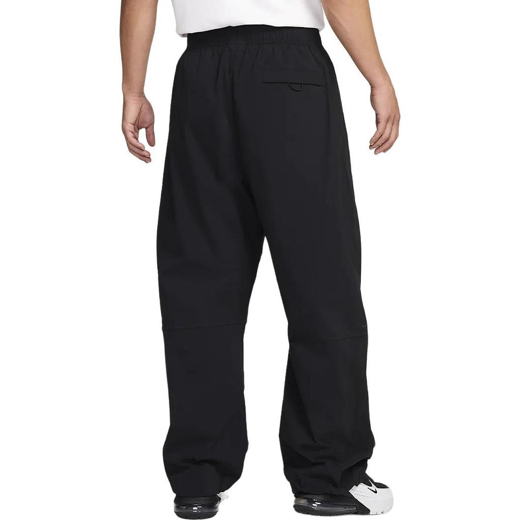 Nike Technické tkané kalhoty s rovnými nohavicemi, jednoduché jednobarevné, ležérní pánské spodky, černé HM7159010