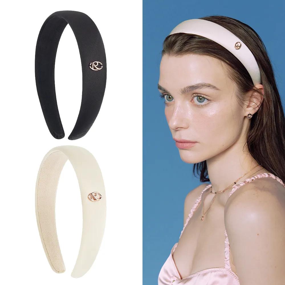 Raffine Satin Hairband (Select 1: Black or Ivory) Black RA24B03L