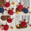 Racket Table Tennis Plush Keychain Soft Stuffed Toy With Pp Filling Cotton